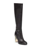 Cut Out Heel Knee High Boots